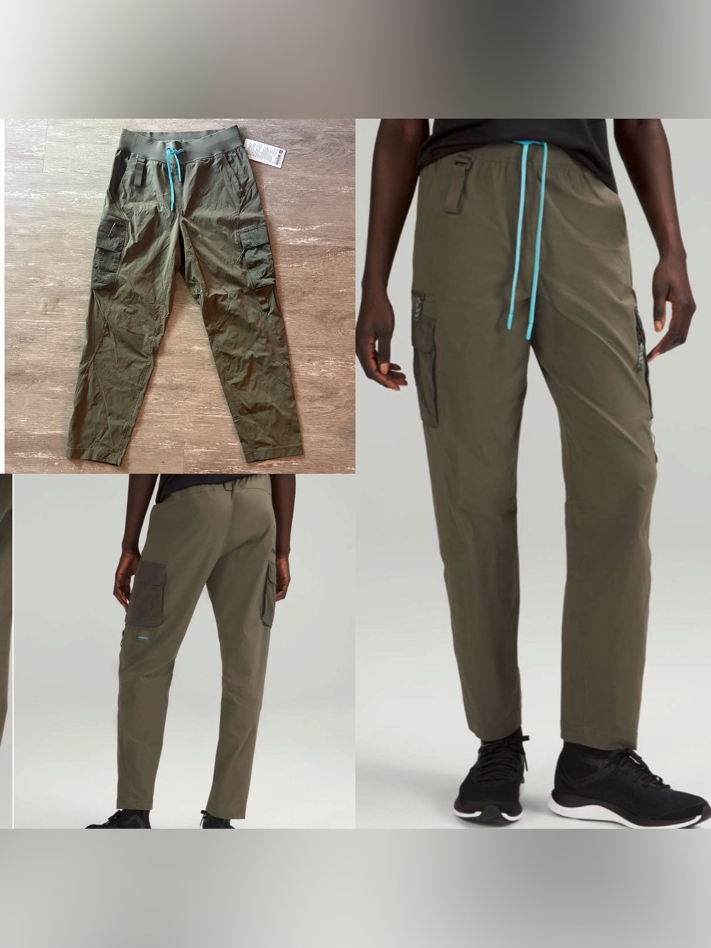 Lululemon Cargo HR Hiking Pant Carob Brown green teal NEW Womens 10 pockets